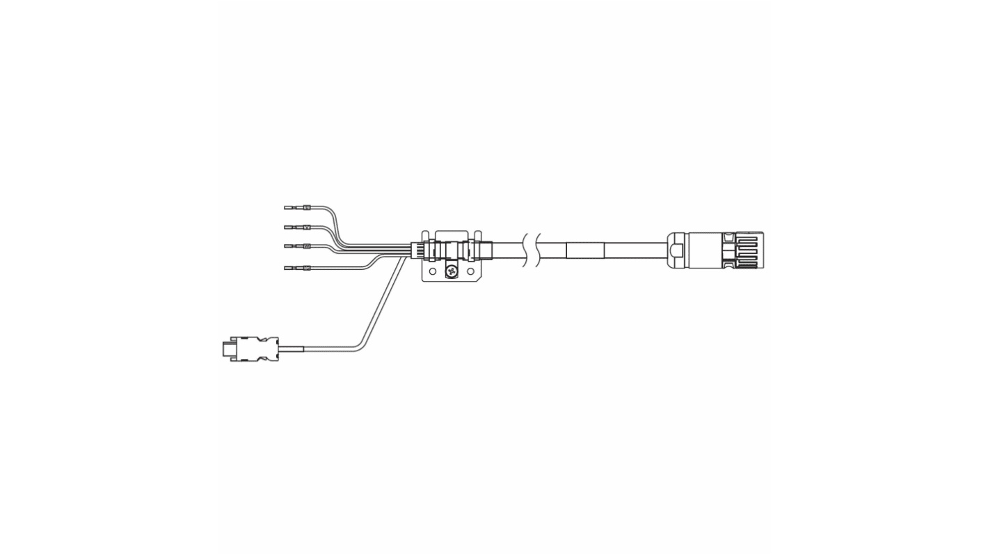 Cavo servo ibrido Omron R88A-CX1C010SF, lunghezza 10 m, per servomotore, tensione 230-400 V, potenza 750-3000 W.