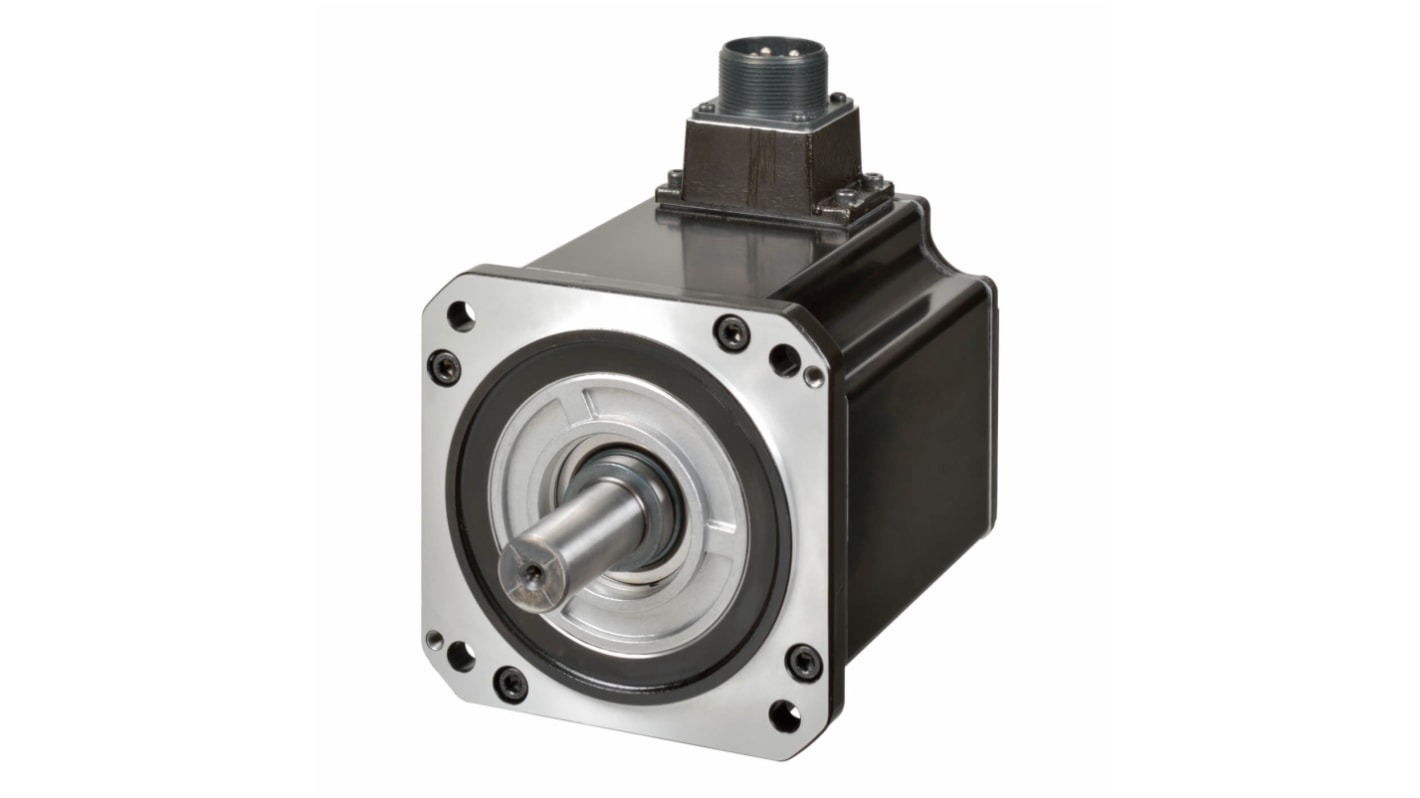 Servomotore Omron R88M-1M1K020T-BS2, potenza 1 kW, coppia massima 14,3 Nm, velocità 2000 giri/min, diametro asta 22 mm.