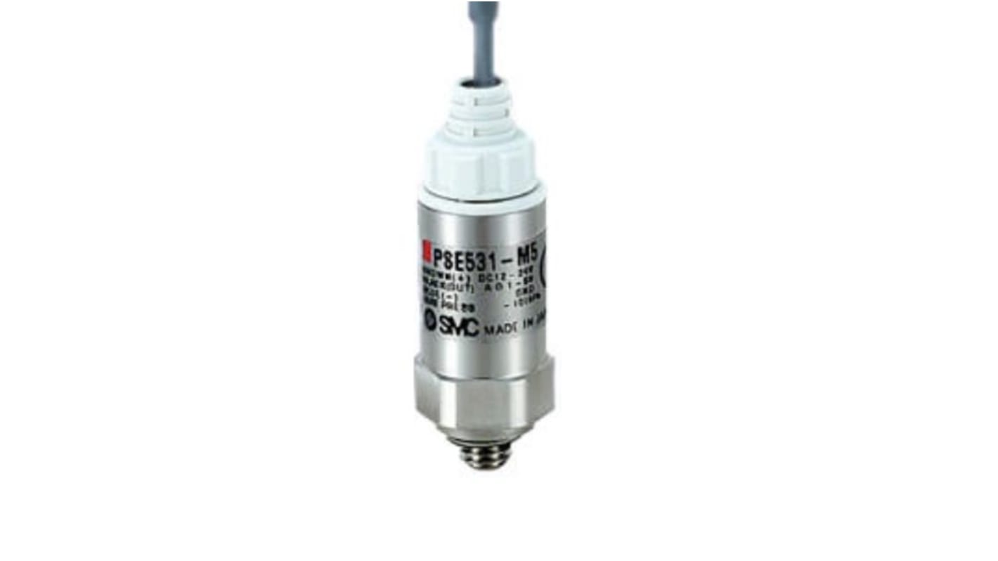 Sensore di pressione SMC PSE512-R06-Q, intervallo 0-2 kPa, precisione ± 0,3%, uscita analogica, per aria.