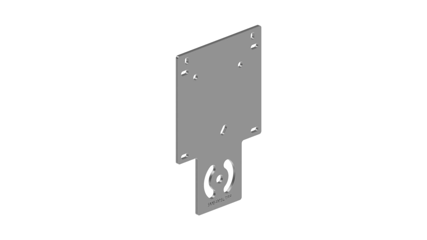 Staffa di montaggio in acciaio inox Banner SMBAMSLTFP, compatibile con le serie LE e LTF, senza cappuccio terminale.