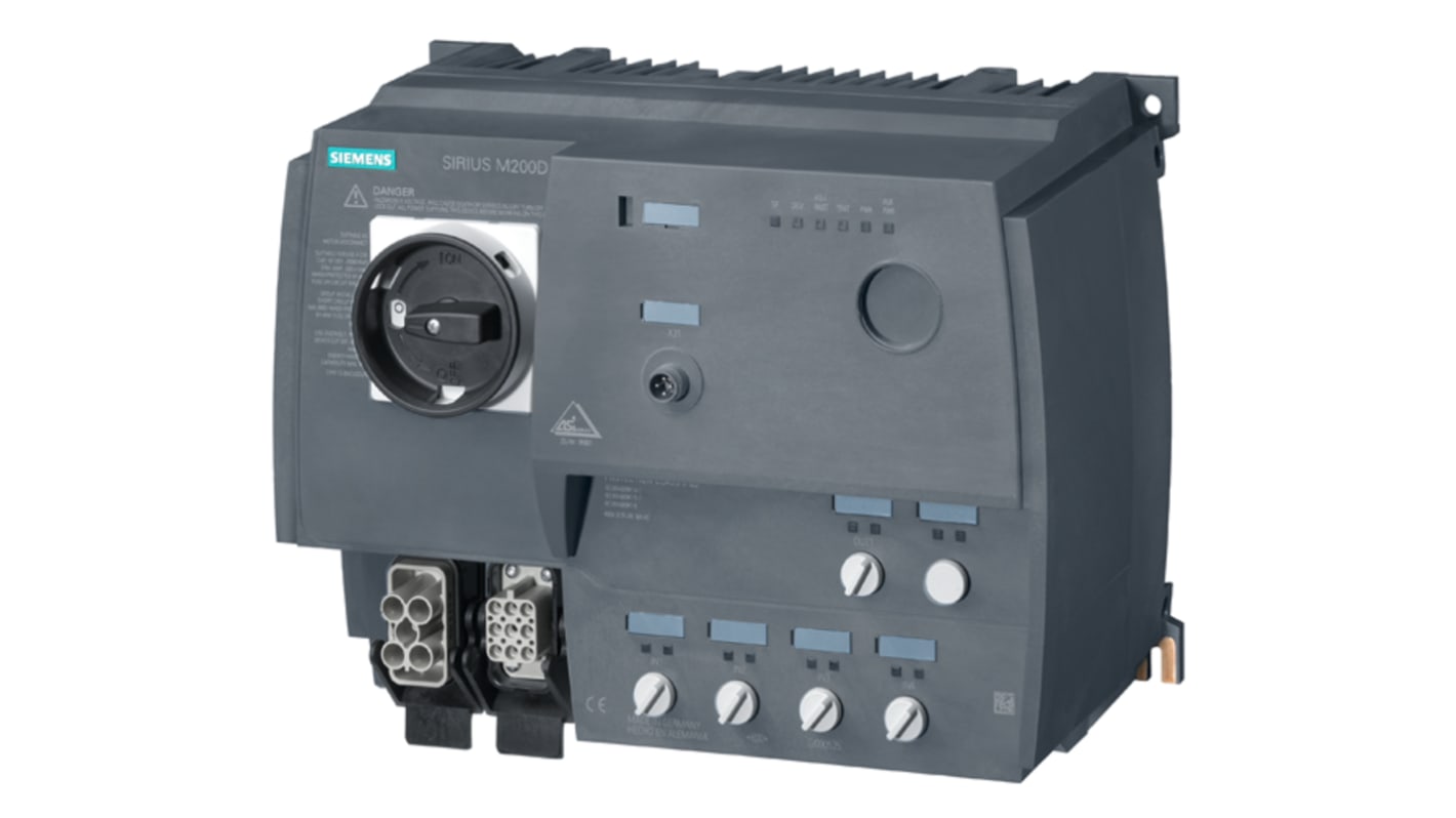 Starter motore Siemens 3RK1325-6KS41-0AA3, 3 fasi, 0,75 kW, 400 V, IP65, montaggio a vite, protezione motore completa.
