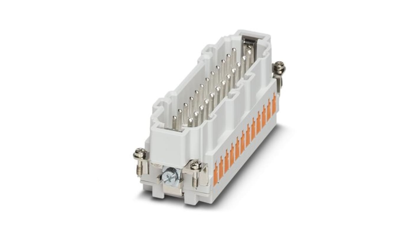 Inserto femmina serie HEAVYCON D40 Phoenix Contact 1605640, 24 vie, 16A, contatti in lega di rame. Ideale per applicazioni industriali ad alta/bassa tensione.