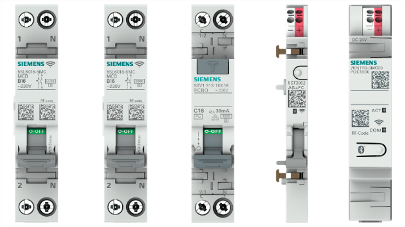 Sezionatore portafusibili Siemens 7KN11100XC01 per guida DIN, tensione 19.2-28.8V, montaggio senza viti.
