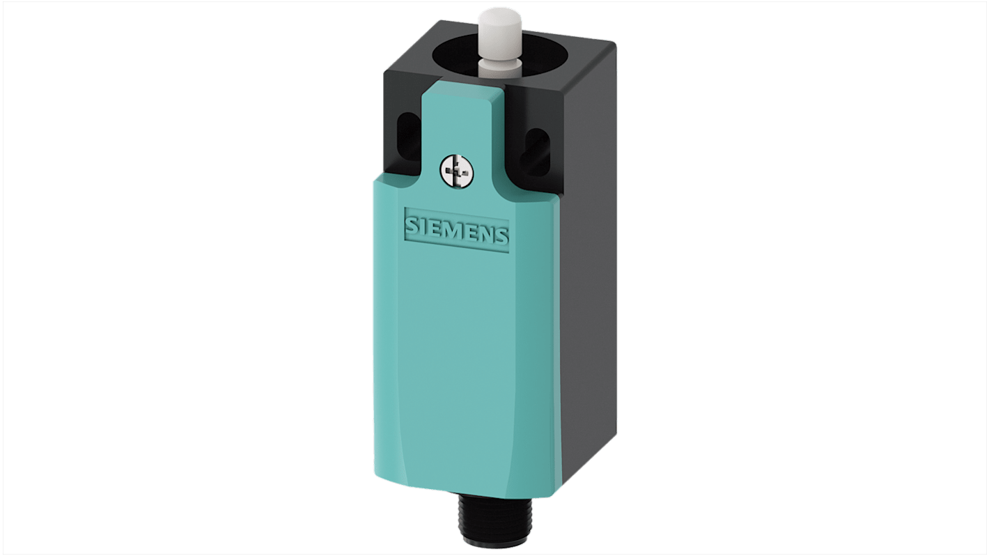 Interruttore di sicurezza Siemens 3SE52340LC051AE2, stantuffo rotondo, 2NC/1NA, IP65, connettore M12, per SIMATIC ET200.