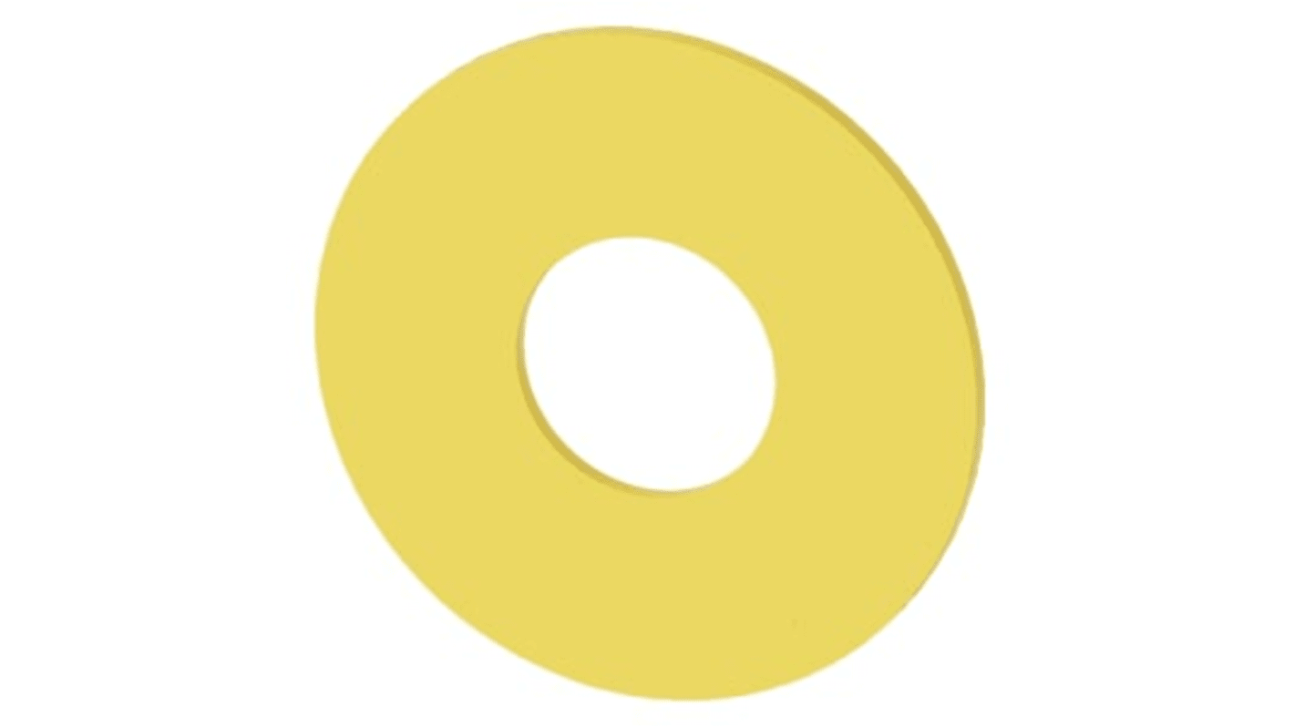 Piastra di supporto Siemens SIRIUS ACT, codice 3SU19000BN310AA0, in plastica gialla, per montaggio sicuro di pulsanti di emergenza.