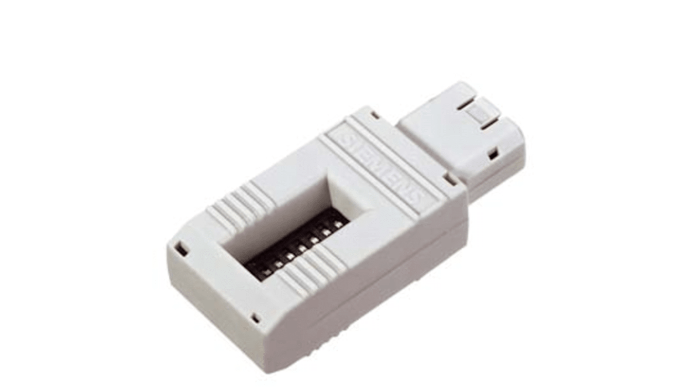 Connettore maschio Siemens 3UF79100AA000 per indirizzamento PROFIBUS a SIMOCODE pro, temperatura -40/+80 °C, dimensioni 320 x 330 x 150 mm.
