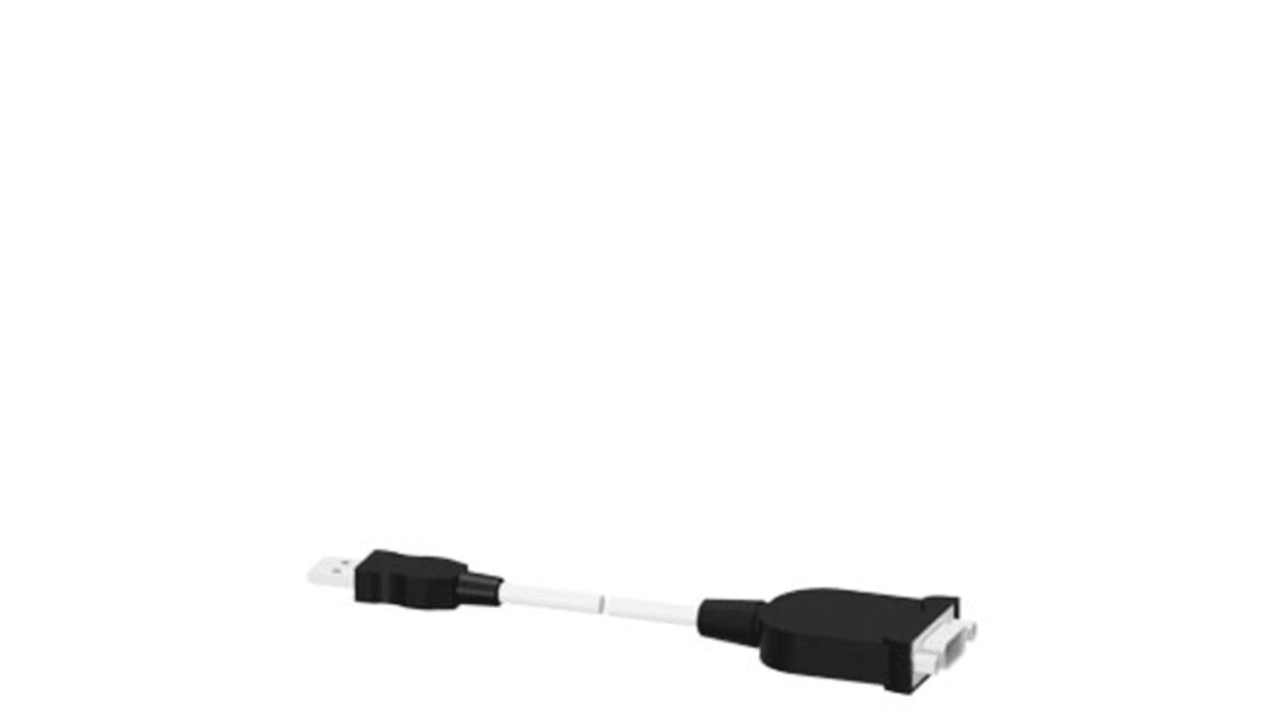 Adattatore USB a seriale Siemens 3UF79460AA000 per collegamento RS 232, compatibile con 3UF5 e 3UF7, dimensioni 185 x 242 x 110 mm.