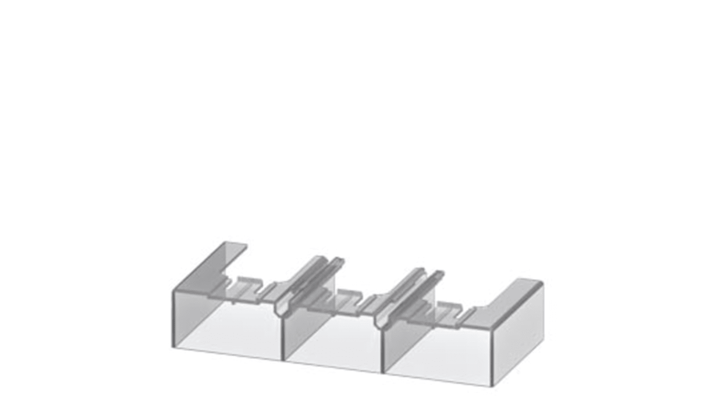 Coperchio morsettiera Siemens 3RT19564EA3 per collegamenti a barra di distribuzione, compatibile con SIRIUS 3RT1 e 3RB2, misura S6.