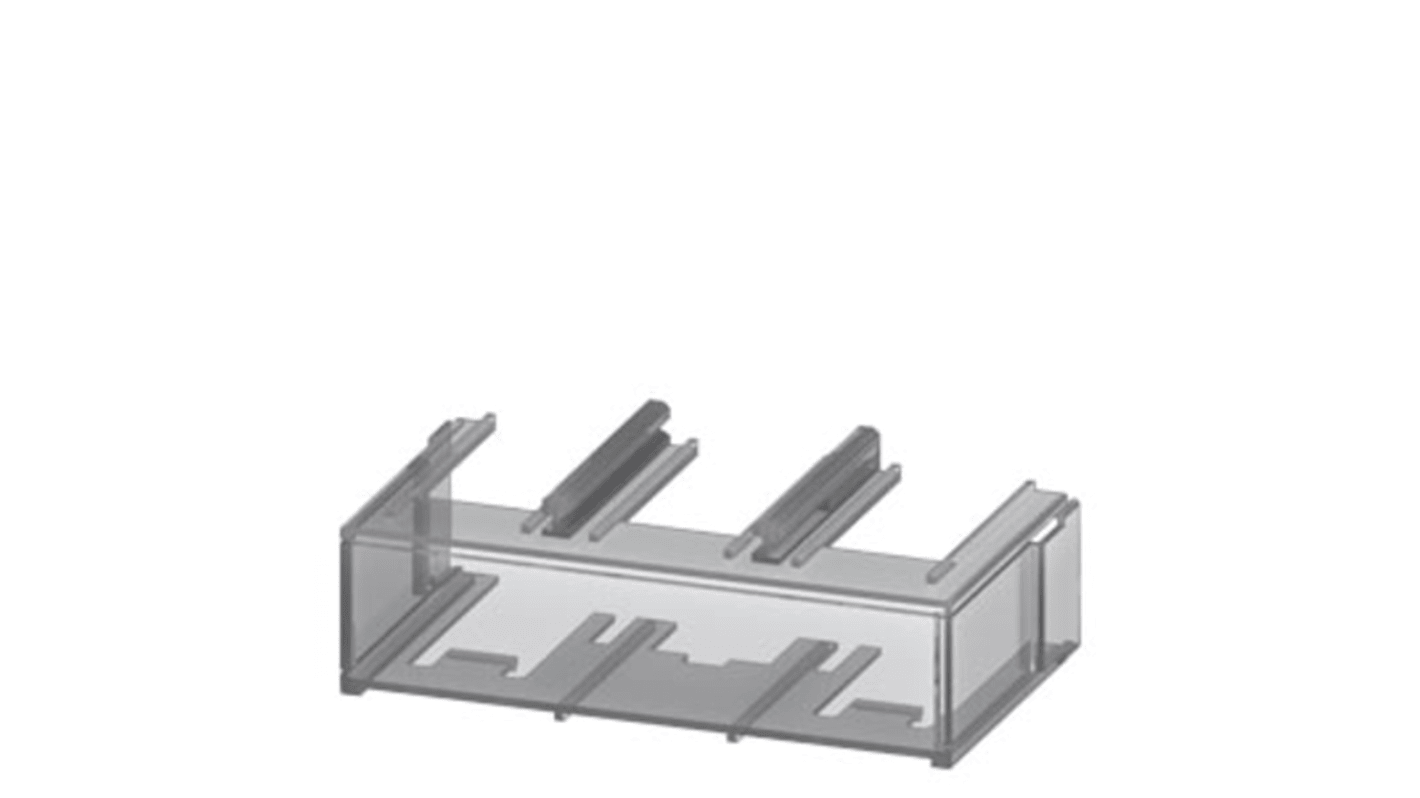 Coperchio morsettiera Siemens 3RT19664EA3 per collegamenti a barra di distribuzione, compatibile con serie 3RT1 e 3RB2, misure S10 e S12.