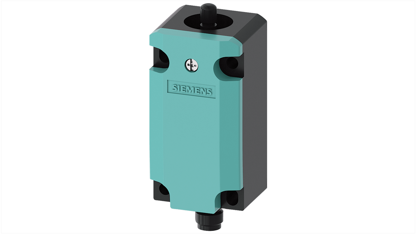 Interruttore di sicurezza Siemens 3SE51140BA001AC5, 1NA/1NC, IP66/IP67, custodia metallica, connettore M12, 5 poli.