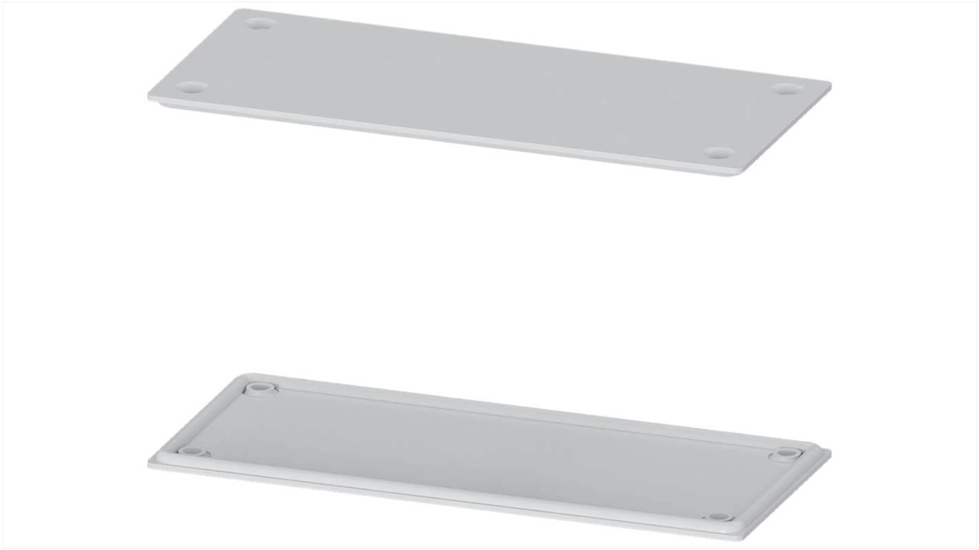 Piastra flangia Siemens 8GK9100-0KK03 in metallo RAL7035, grado di protezione IP55, per distributori DIN ALPHA.