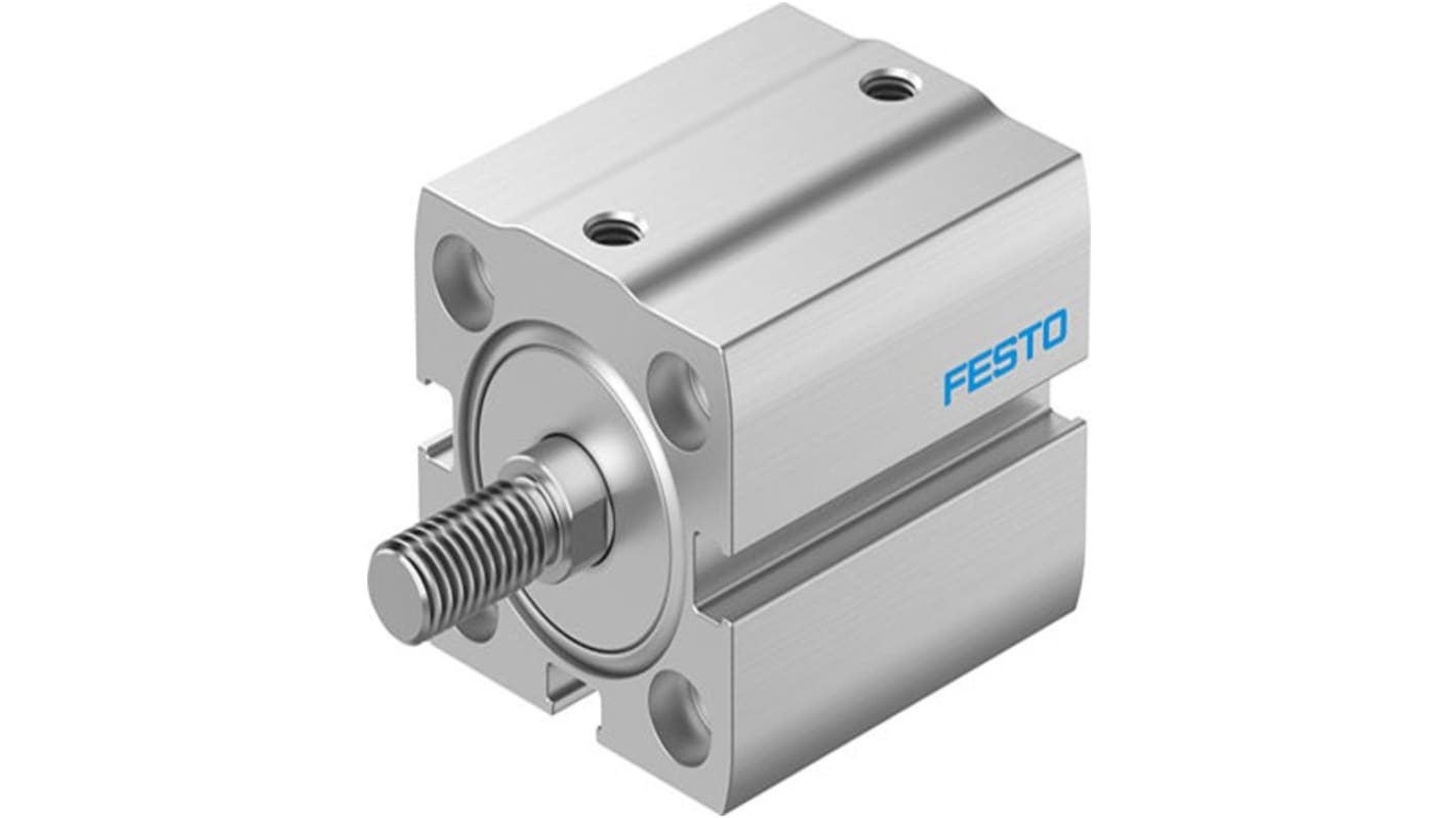 Cilindro pneumatico Festo ADN-S-25-50-A-P-A, doppio effetto, foro 25mm, corsa 50mm, rilevamento posizione con interruttori di prossimità.
