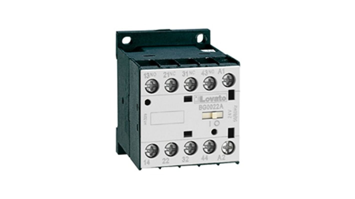 Contatto ausiliario Lovato 11BG0031D110, 4 contatti (1NC, 3NO), montaggio DIN, bobina c.c., fusibile 16 A.