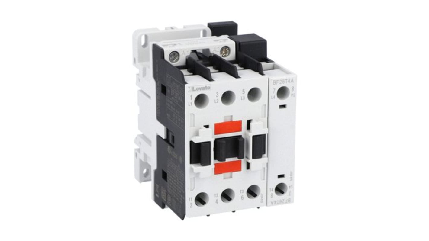 Contattore Lovato BF26T4A22060, 4 poli, 45 A, bobina 220 V, tensione contatto 690 V, compatibile EMC.
