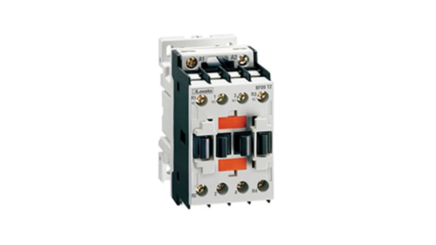 Contattore Lovato BF38T2L024, 4 poli, 2NO + 2NC, 56 A, bobina 24 V c.c., tensione contatto 690 V.