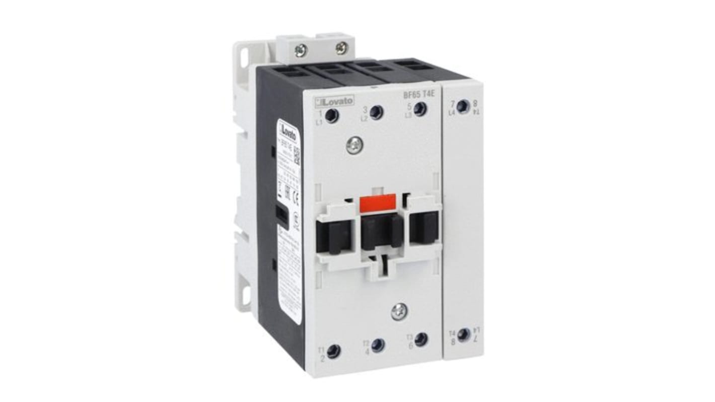Contattore Lovato BF65T4E024, 4 poli, 100 A, bobina 24 V, tensione contatto 690 V, grado di inquinamento 3.