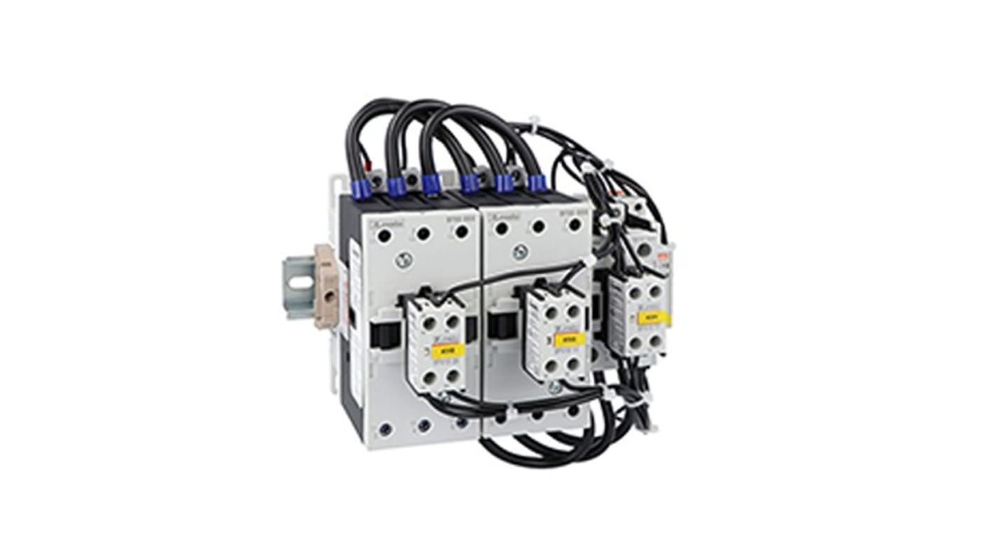 Starter stella-triangolo Lovato BFA05070230, potenza 45 kW, tensione 440 V, corrente 85 A, telaio aperto.