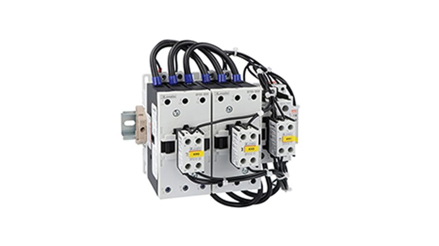 Starter stella-triangolo Lovato BFA0657012060, potenza 55 kW, tensione 440 V, corrente 110 A, telaio aperto.
