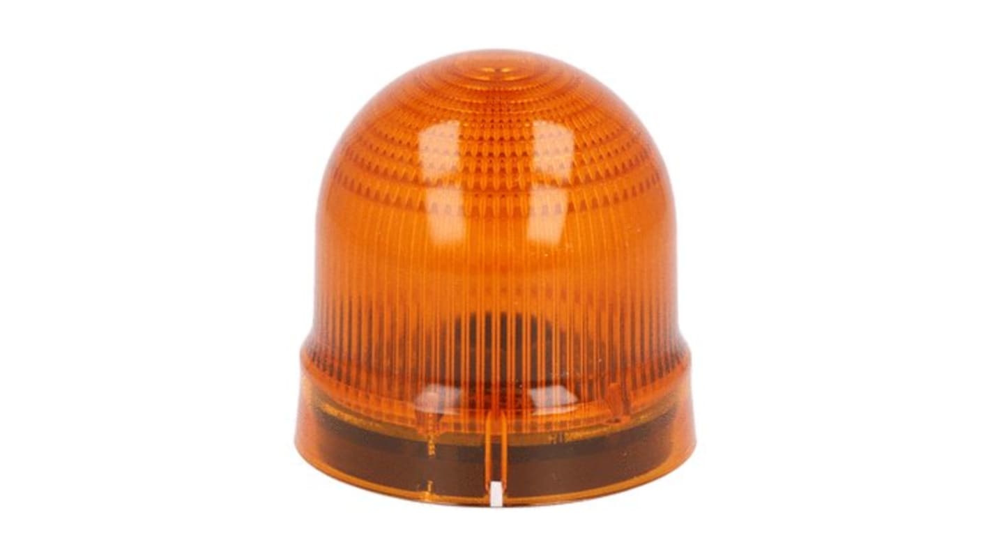 Segnalatore lampeggiante fisso Lovato 8LB6GLM1, luce arancione, alimentazione 24-230 V, grado di protezione IP54.