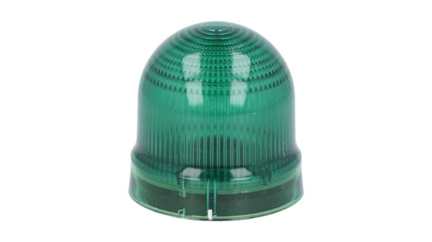 Segnalatore lampeggiante Lovato 8LB6GLM3, luce fissa e lampeggiante verde, alimentazione 24-230 V, grado di protezione IP54.