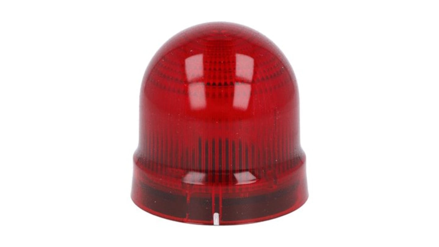 Segnalatore acustico e luminoso Lovato 8LB6S2B4, 24 V, 80 dB, IP54, luce rossa lampeggiante o fissa, contenitore in policarbonato.