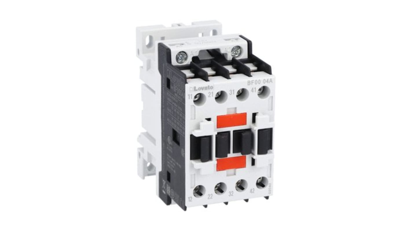 Contatto ausiliario Lovato BF0004A46060, 4NC, montaggio DIN, 4 contatti, coppia di serraggio 1,8 Nm, grado di inquinamento 3.
