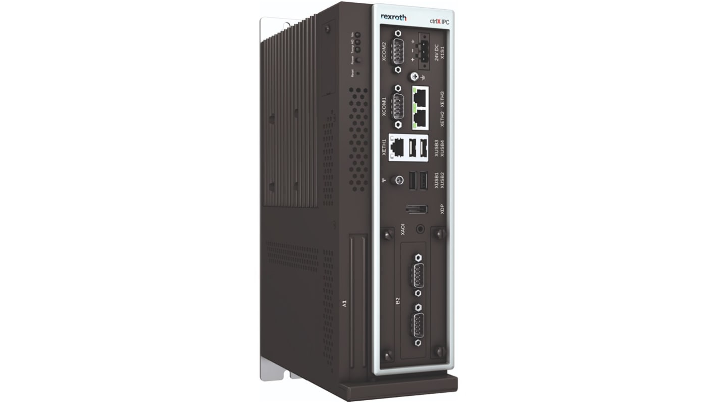 Computer industriale Bosch Rexroth R911403607 ctrlX IPC PR41, Intel Core i3, 8 GB RAM, 256 GB SSD, dimensioni 312 x 197 mm.