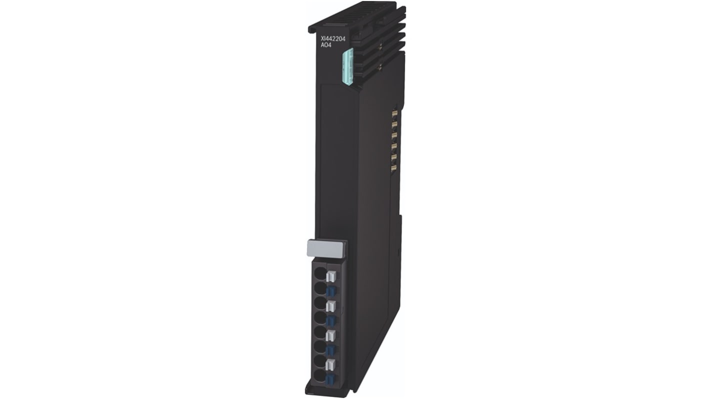 Modulo di distribuzione di potenza Bosch Rexroth R911406114 per EtherCAT Master, 4 uscite analogiche, montaggio su guida DIN.