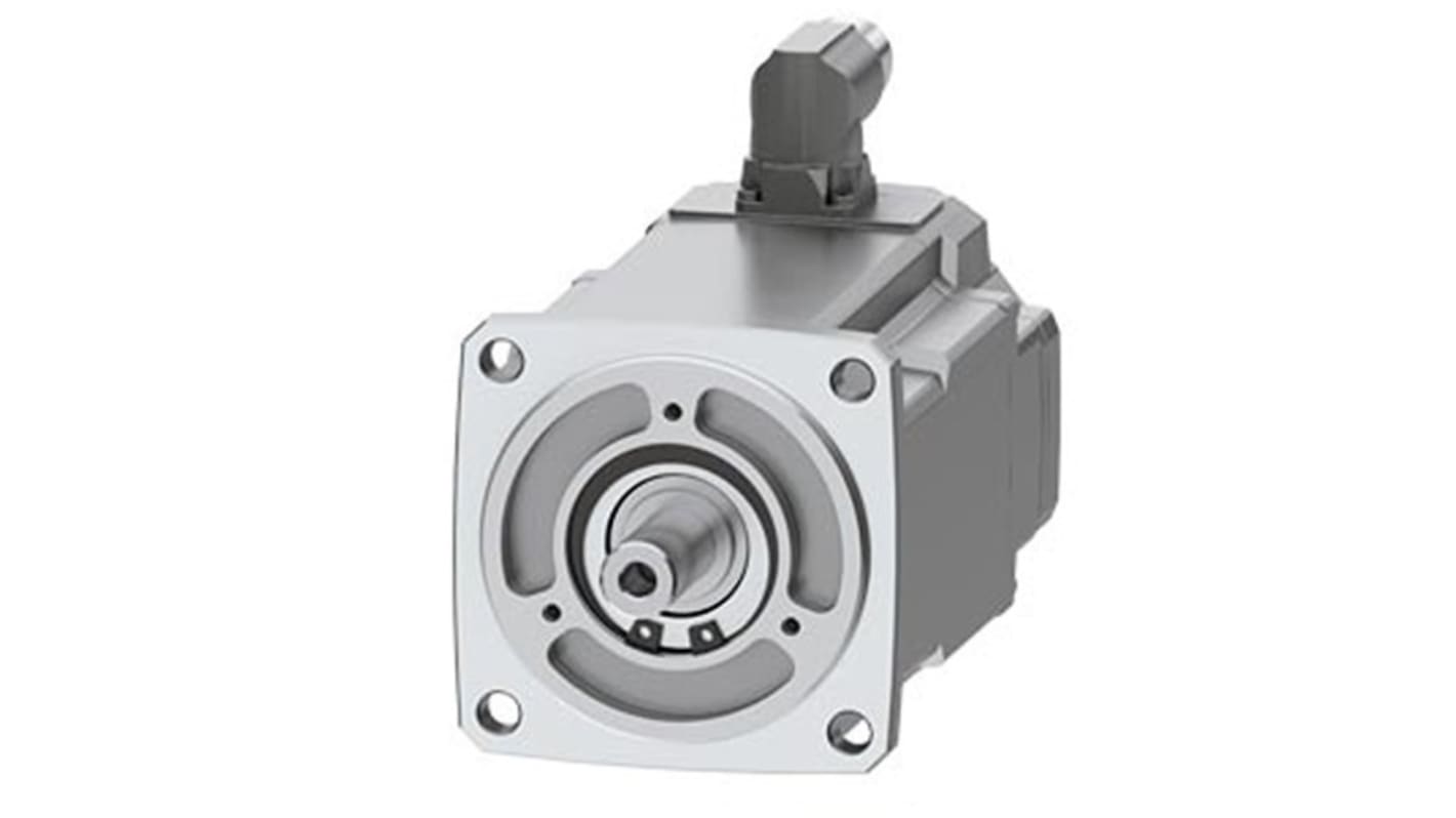 Servomotore Siemens 1FK2104-5AF00-0MA0, sincrono a magnete permanente, 0,75 kW, 3000 giri/min, coppia massima 7,5 Nm.