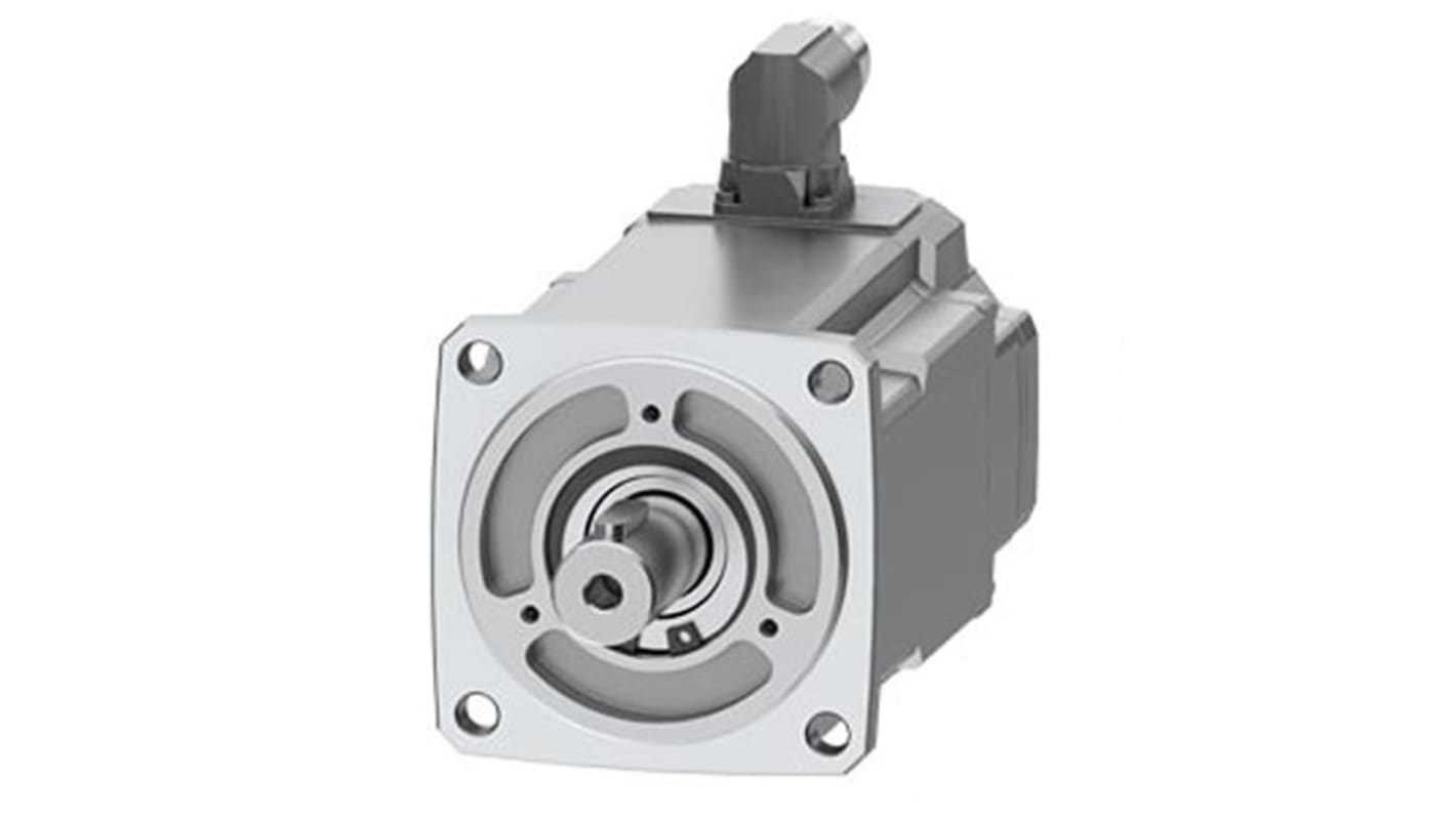 Servomotore Siemens 1FK2104-5AF01-1SA0, sincrono a magnete permanente, 0,75 kW, 7,5 Nm, 3000 giri/min, design compatto.