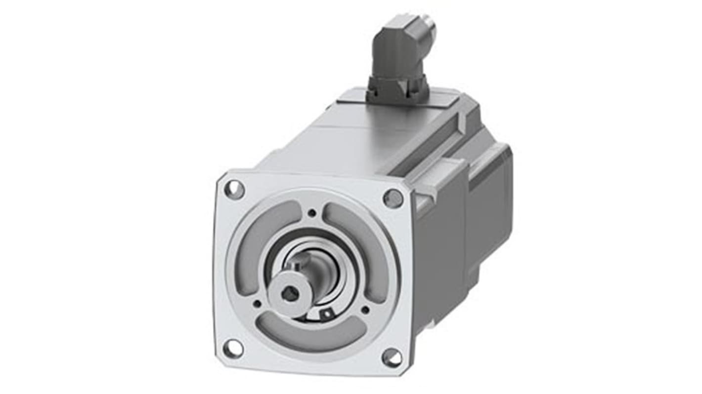 Servomotore Siemens 1FK2104-5AF11-1SA0, sincrono a magnete permanente, 0,75 kW, 3000 giri/min, coppia massima 7,5 Nm.