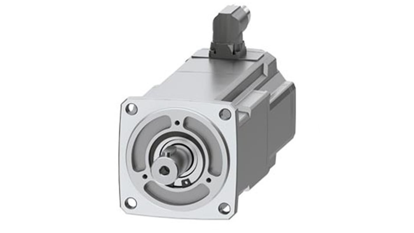 Servomotore Siemens 1FK2104-5AK11-1MA0, sincrono a magnete permanente, 1,07 kW, 6000 giri/min, coppia massima 7,6 Nm.