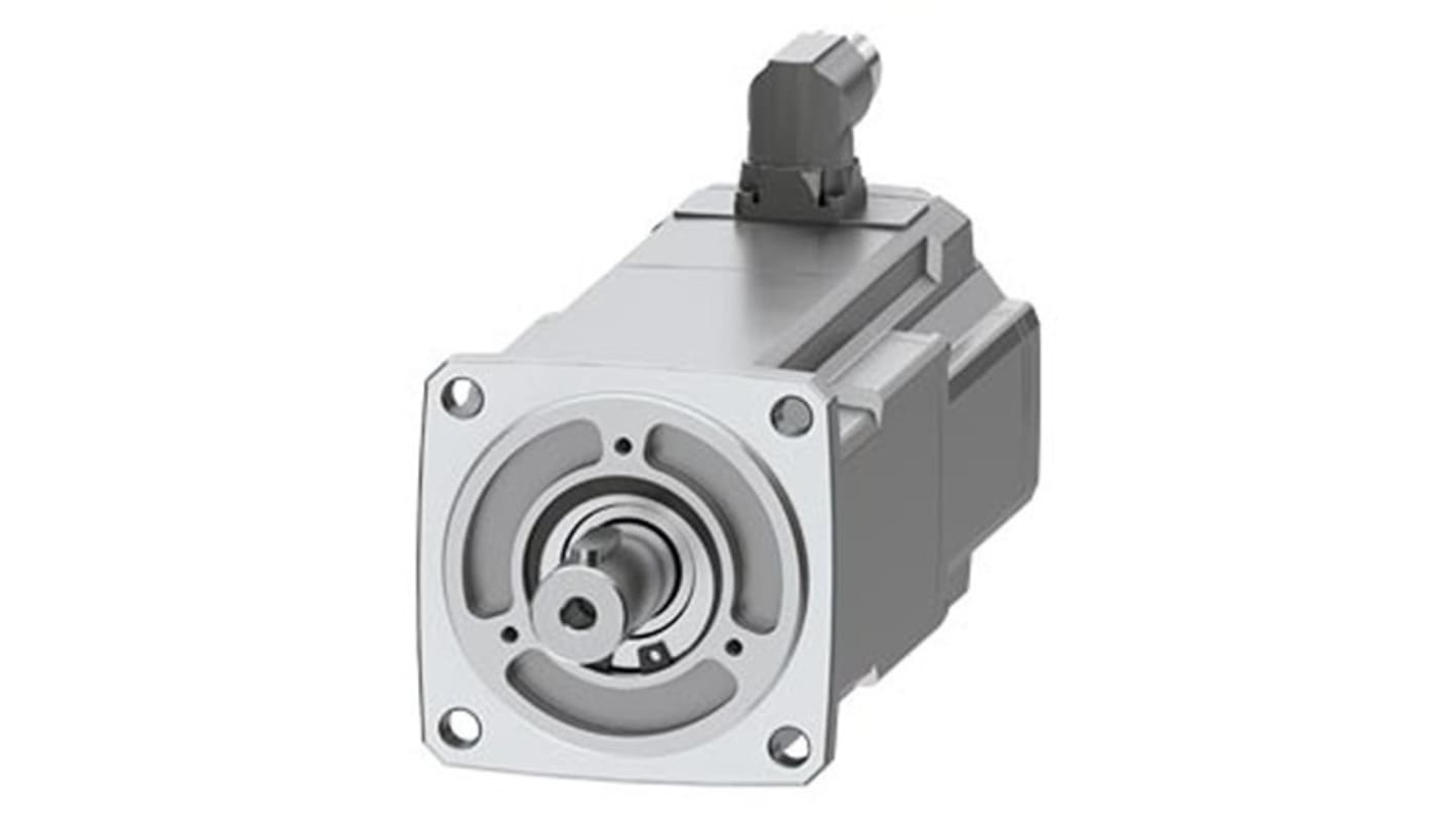 Servomotore Siemens 1FK2104-5AK11-1SA0, sincrono a magnete permanente, 1,07 kW, 6000 giri/min, coppia massima 7,6 Nm.