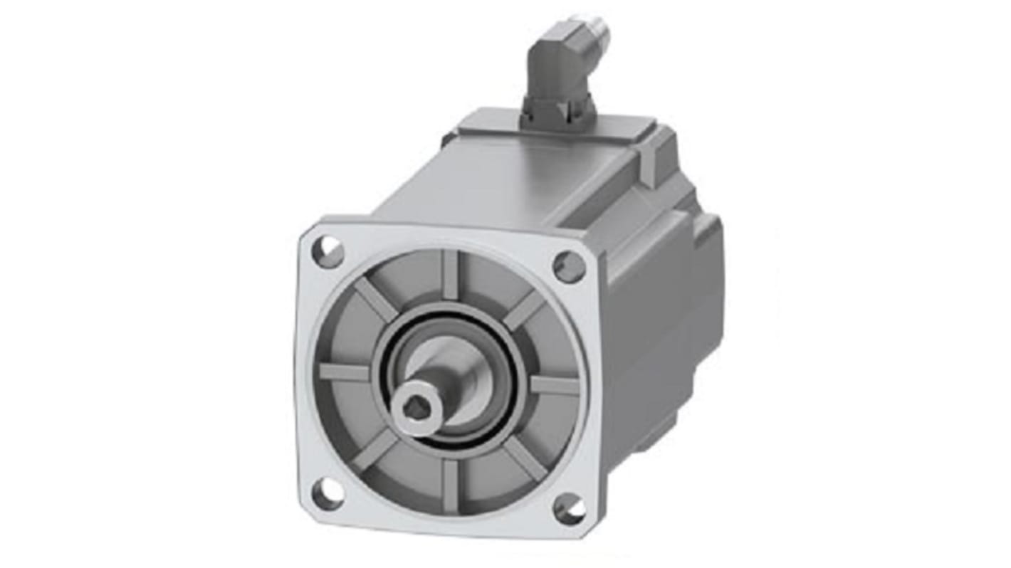Servomotore Siemens 1FK2105-4AF00-0MA0, sincrono a magnete permanente, 15 Nm, 1,45 kW, 3000 giri/min, diametro asta 19 mm.