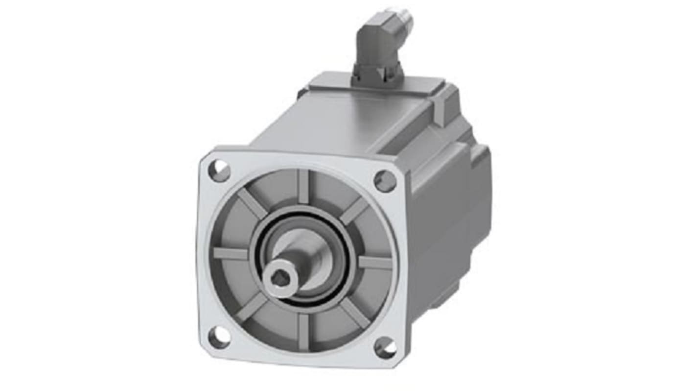 Servomotore Siemens 1FK2105-4AF00-0SA0, sincrono a magnete permanente, 1,45 kW, 15 Nm, 3000 giri/min, diametro asta 19 mm.