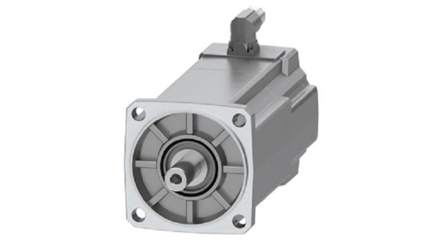 Servomotore Siemens 1FK2105-4AF11-0MA0, sincrono a magnete permanente, 1,45 kW, 15 Nm, 3000 giri/min, diametro asta 19 mm.