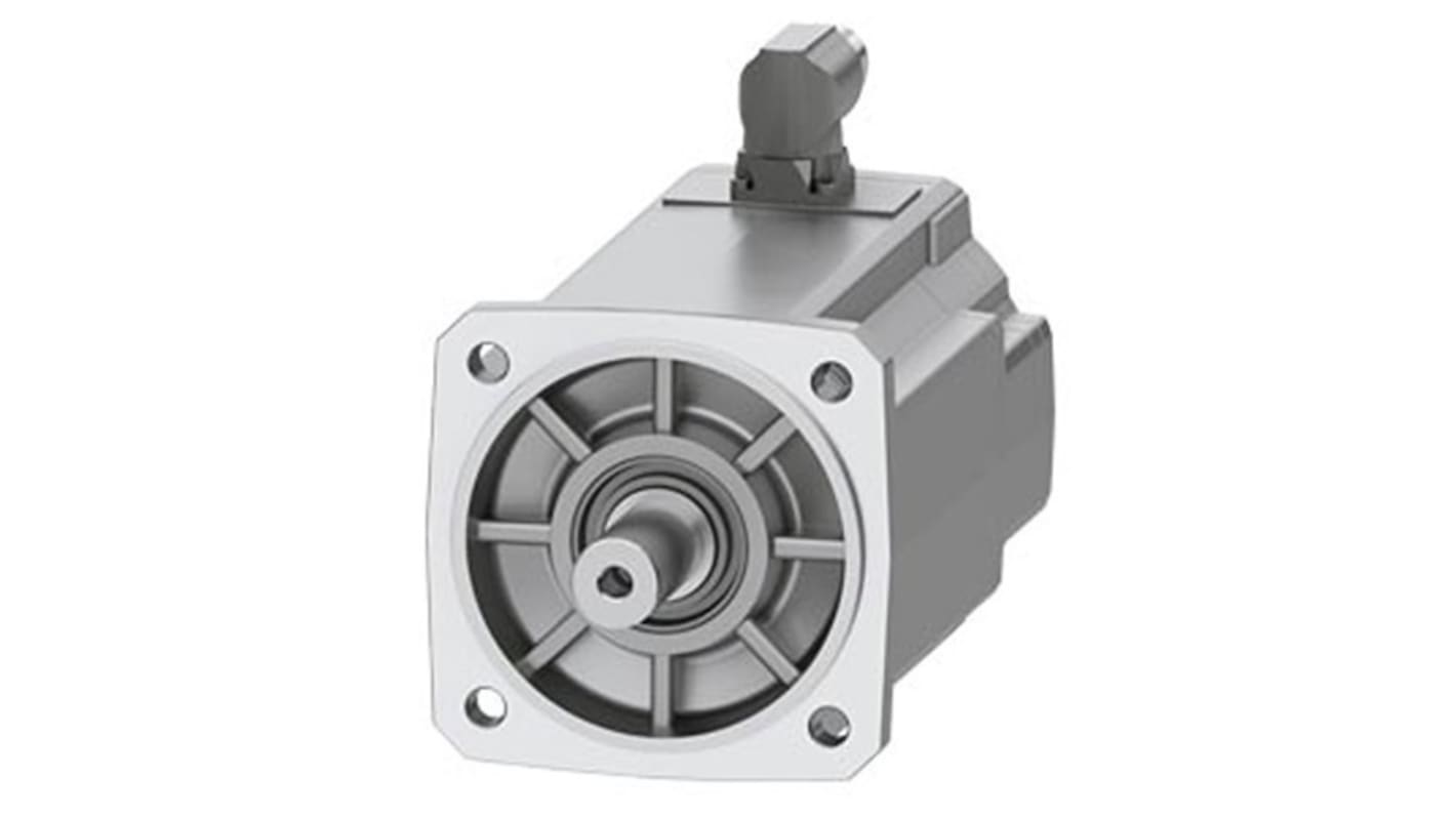 Servomotore Siemens 1FK2106-4AF00-0MA0, sincrono a magnete permanente, 2,7 kW, 33 Nm, 3000 giri/min, diametro asta 24 mm.