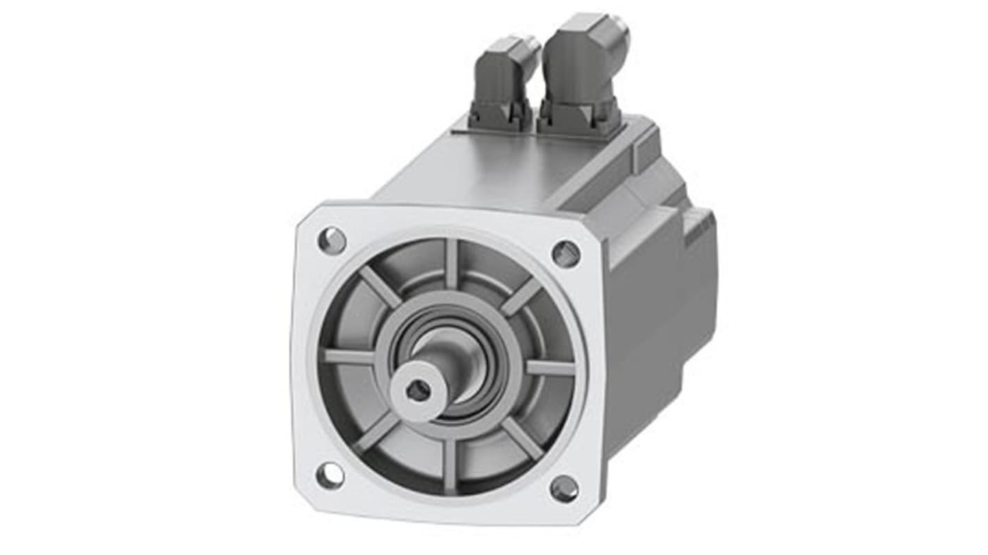 Servomotore Siemens 1FK2106-4AF00-1MA0, sincrono a magnete permanente, 2,7 kW, 33 Nm, 3000 giri/min, diametro asta 24 mm.