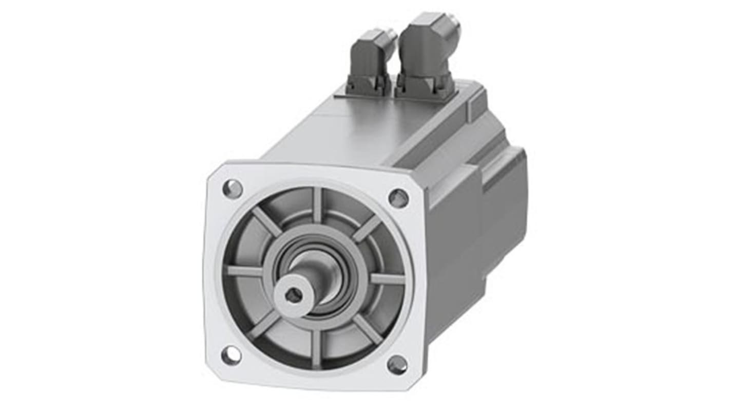 Servomotore Siemens 1FK2106-4AF11-1SA0, sincrono a magnete permanente, 2,7 kW, 33 Nm, 3000 giri/min, diametro asta 24 mm.
