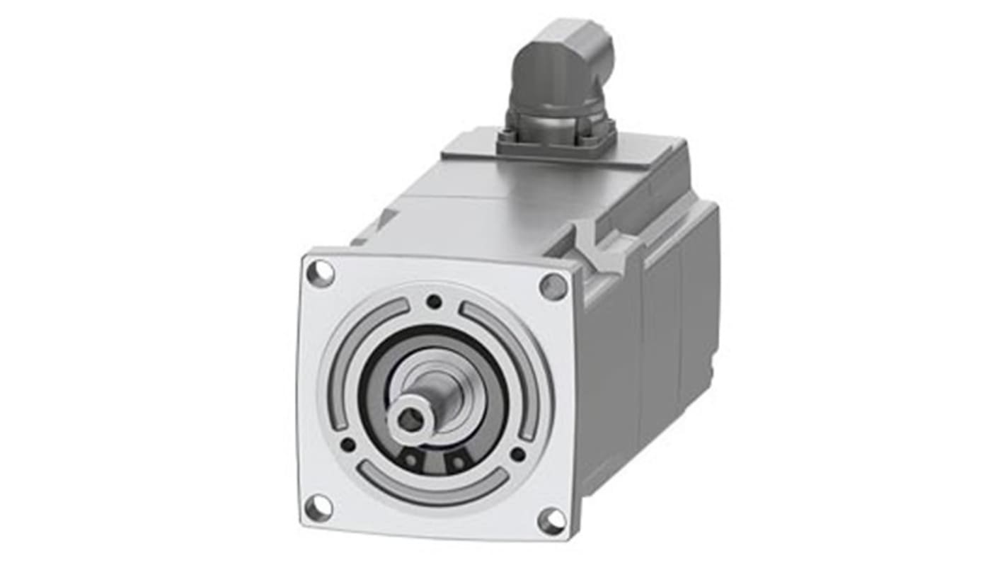 Servomotore Siemens 1FK2203-2AK10-2SA0, sincrono a magnete permanente, 0,26 kW, 6000 giri/min, coppia massima 1,85 Nm.