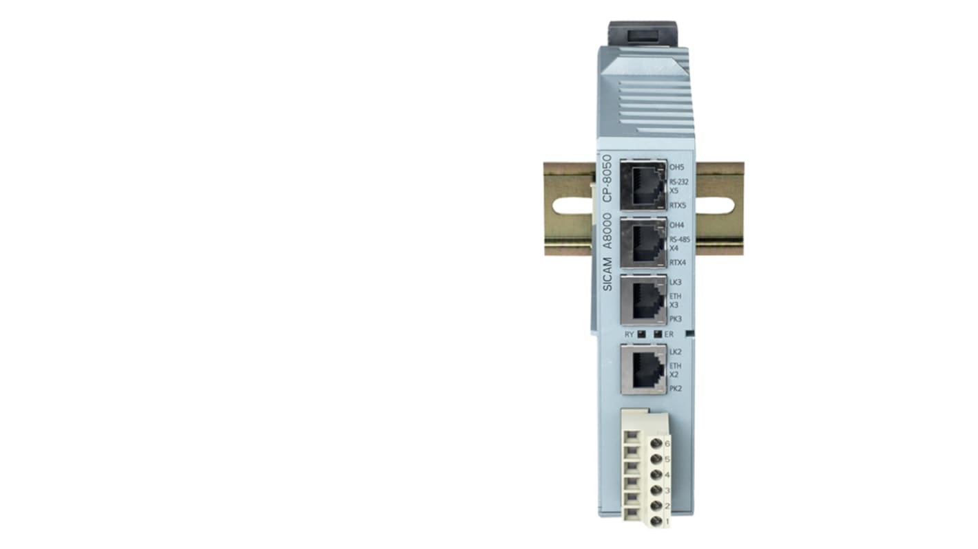 Modulo master Siemens 6MF2805-0AA00 per CPU PLC serie CP, supporta Modbus RTU, montaggio su guida standard, classe di protezione IP40.