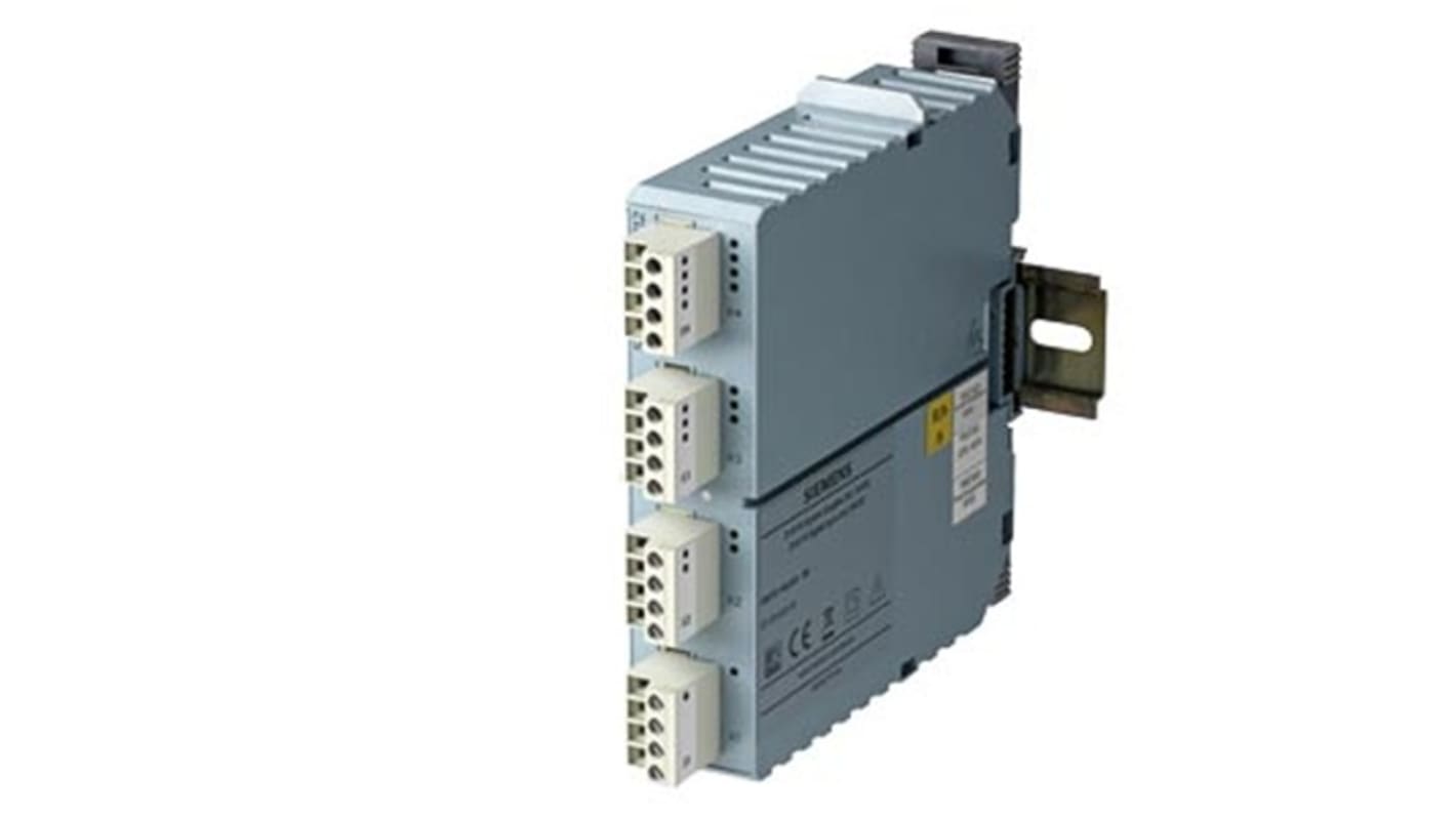 Modulo I/O analogico Siemens 6MF2838-0AA00, montaggio su guida standard, contenitore plastico, classe di protezione IP40.