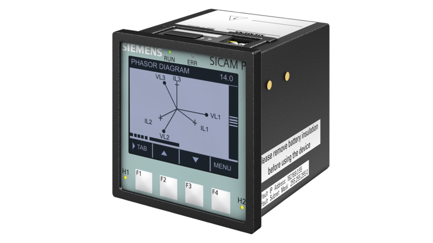 Contatore di energia Siemens 7KG8501-0AA02-2AA0, SICAM P, multifunzionale, montaggio su rack, supporto Modbus TCP e SNMP.