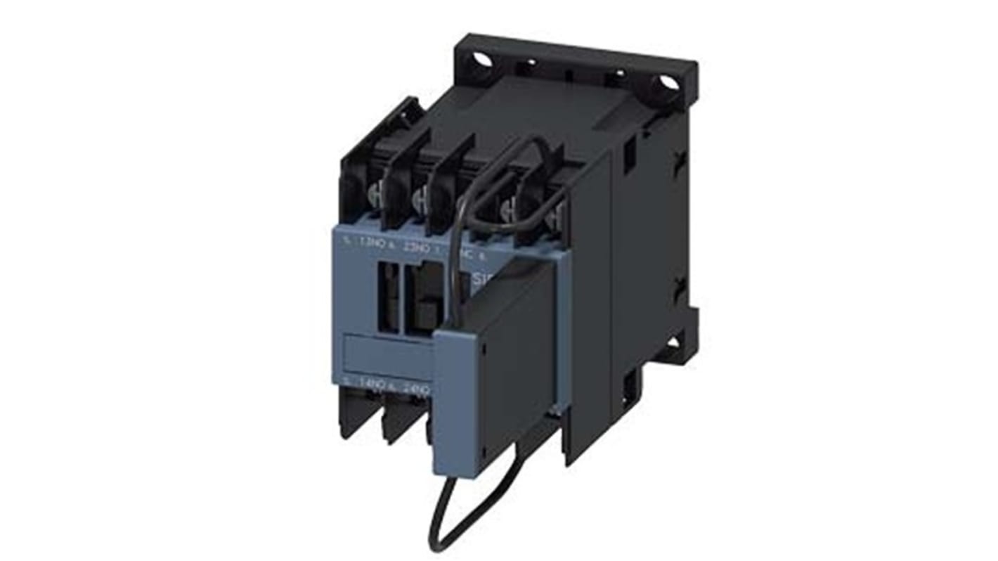 Relè contattore Siemens 3RH2122-4LB40-0LA0, 4 poli, 10 A, 24 V c.c., montaggio su guida DIN, dimensione S00.
