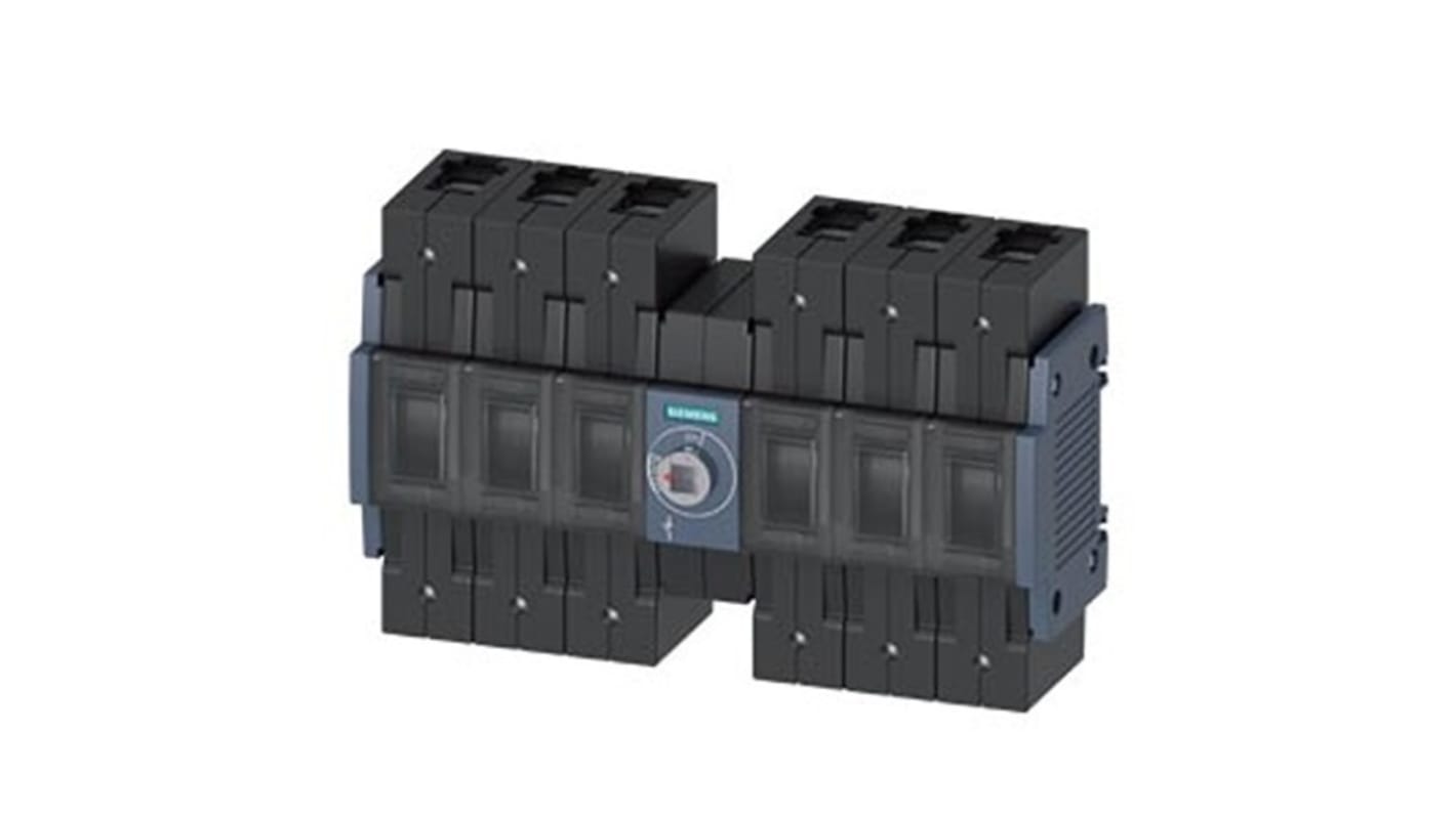 Sezionatore interruttore Siemens 3KD3060-2NE20-0, 6 poli, 100A, montaggio su guida DIN, protezione IP20.