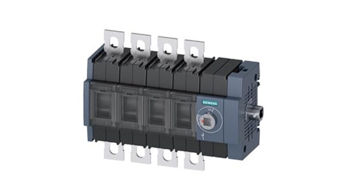 Sezionatore interruttore Siemens 4 poli, corrente 160A, montaggio su guida DIN, protezione IP20, codice 3KD3444-0NE40-0.