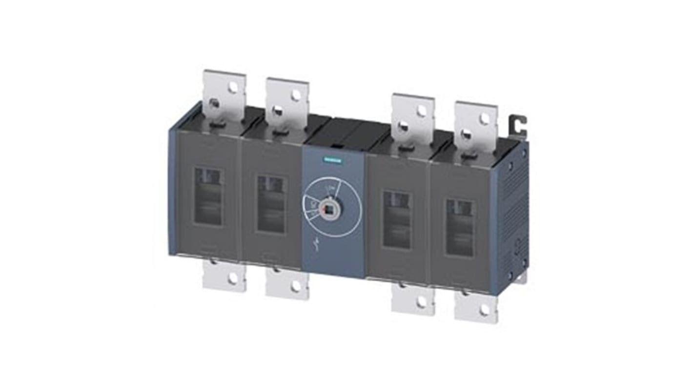 Sezionatore interruttore fisso 4 poli Siemens 3KD5640-0RE20-0, corrente massima 2000A, protezione IP20, adatto per interruttore principale.