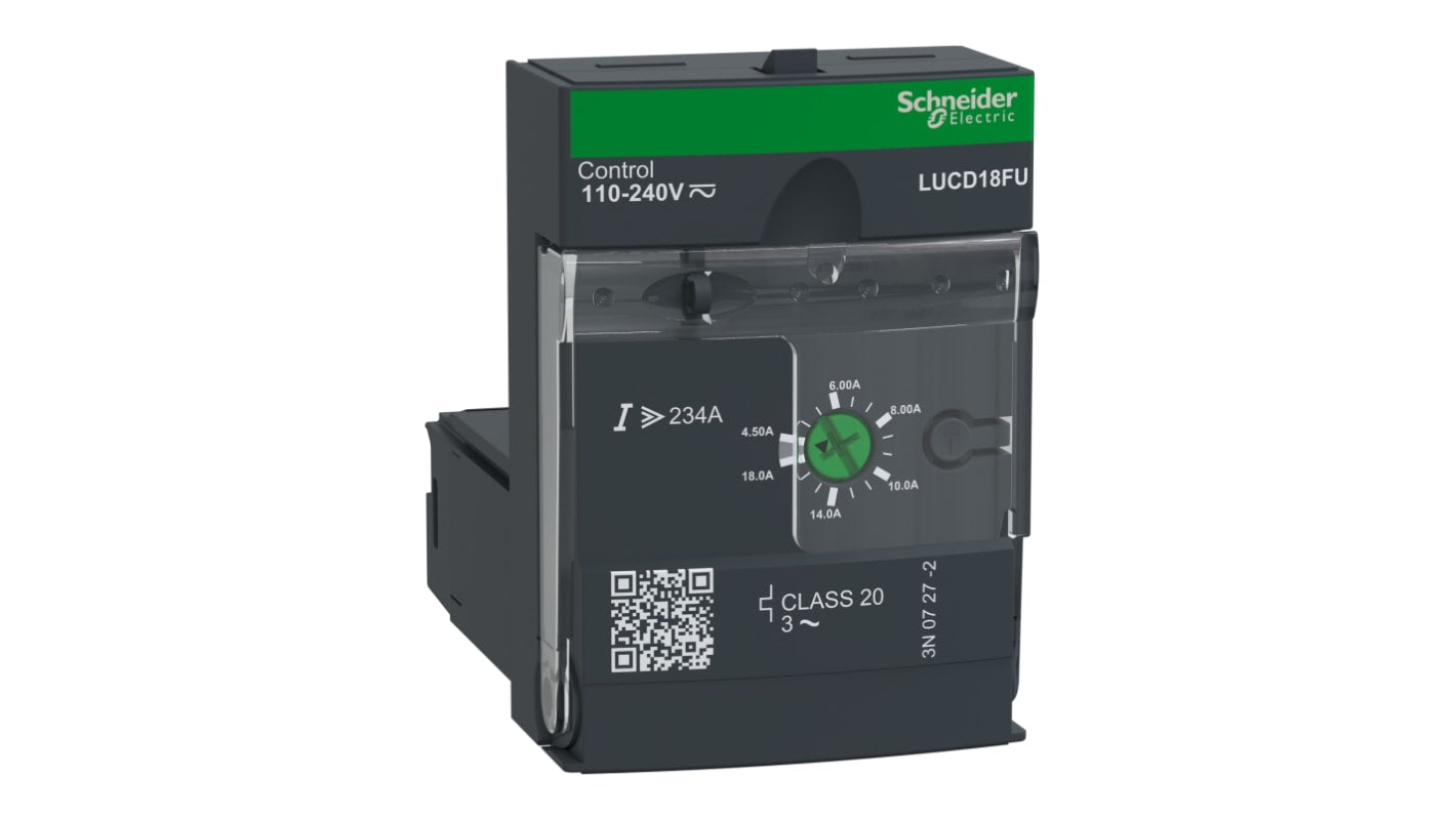 Unità di controllo Schneider Electric LUCD18FU, 3 fasi, 15 kW, 690 V, gestione avanzata motore, protezione sovraccarichi.