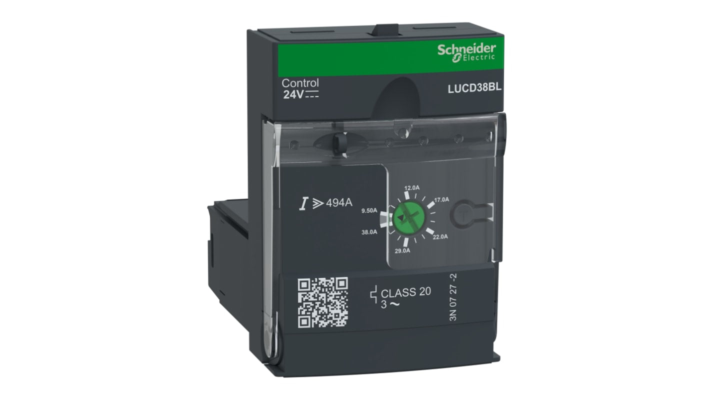 Unità di controllo multifunzione Schneider Electric LUCD38BL, 3 fasi, 690 V, corrente 9,5 a 38 A, display integrato.
