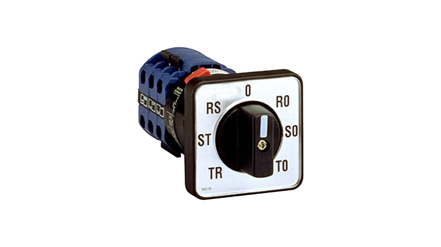 Interruttore selettore a camma Schneider Electric, serie PowerLogic, 7 posizioni, tensione massima 500V, attuatore a maniglia.